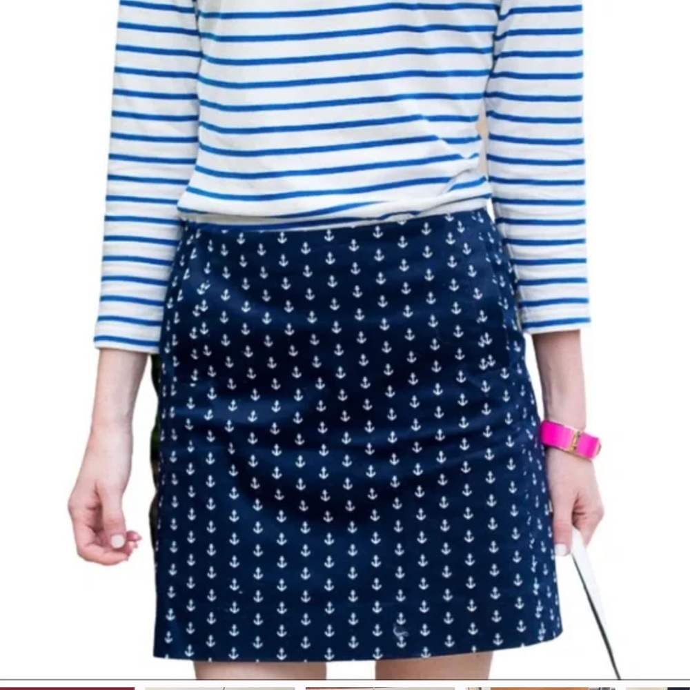 J Crew Anchor Print Mini Skirt